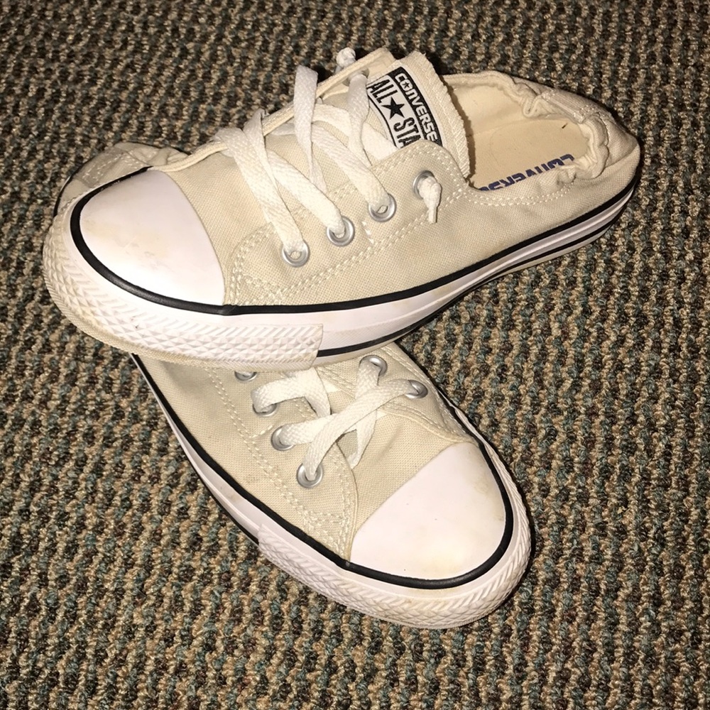 CONVERSE beige sneakers - size 7.5